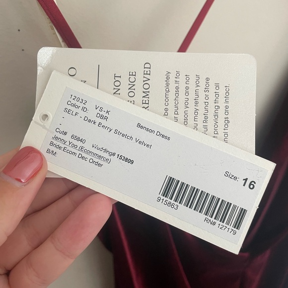 Jenny Yo Dark Berry Velvet Midi Dress - Picture 7 of 12